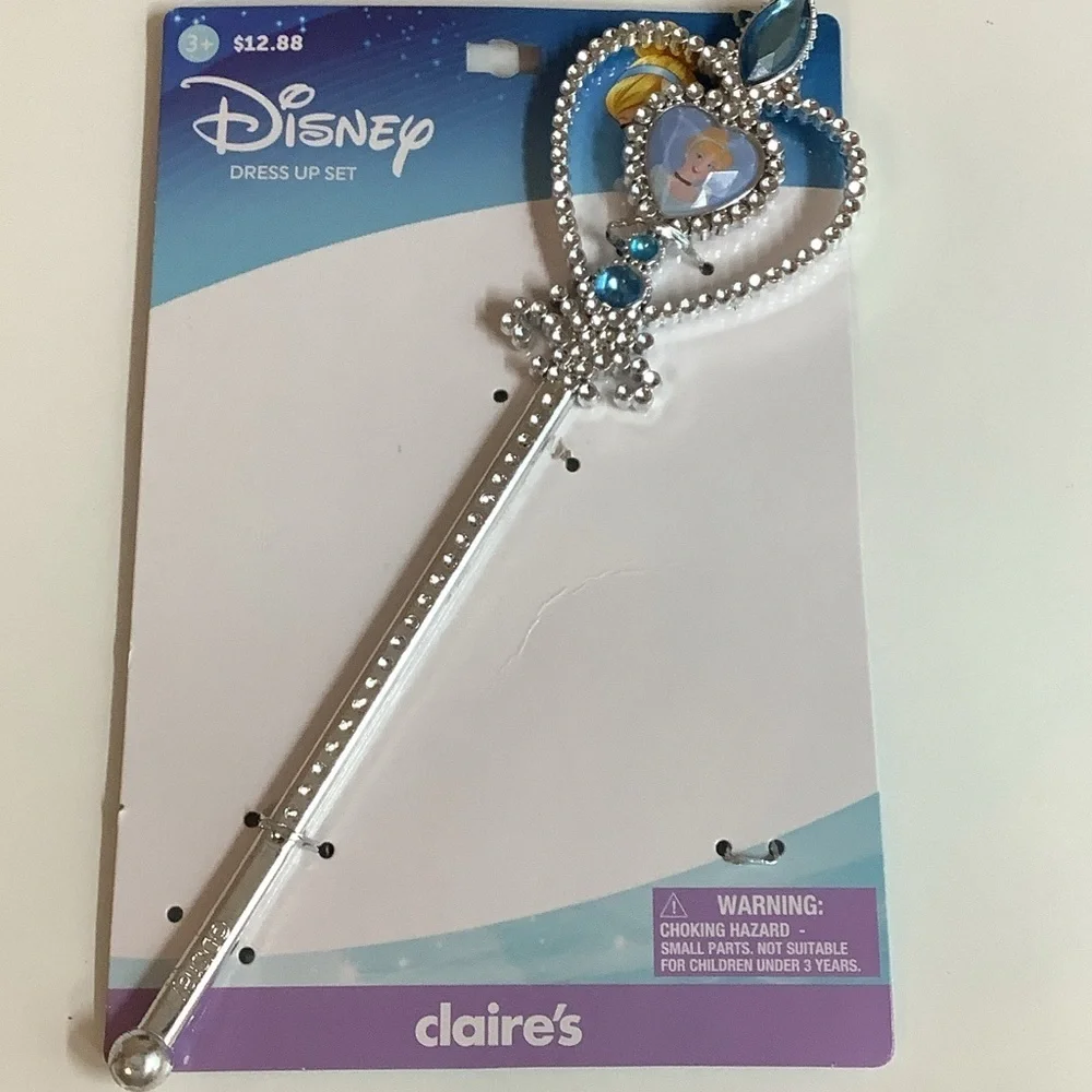 Disney Princess Silver and Blue Cinderella Wand. New